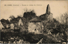 Gimel Bourg et ruines du Chateau -
													19 Corrèze
												