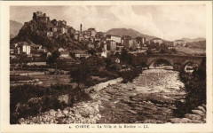Corte La Ville et la Riviere Corsica à Corte