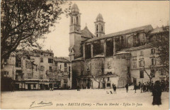 Bastia Place du Marche ,Eglise Saint-Jean Corsica à Bastia