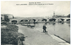 Pont-à-Mousson. Défense du Pont préparée par les 26e Chasseurs, guerre de 1914 P-Fg-Cp-00295