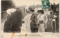 Hôpital des enfants de Bordeaux. Visite de Madame Poincaré. Son arrivée le 13 septembre 1913 à Bordeaux