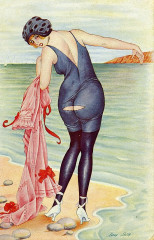 Xavier Sager Woman at the beach -
													France
												