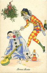 Xavier Sager Bonne Année Tuck series Pierrot mistletoe