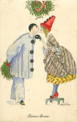 Xavier Sager Bonne Année Tuck series Pierrot kiss -
													France
												