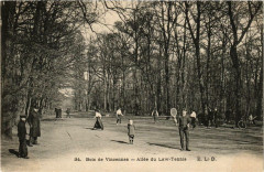 Bois de Vincennes - Allée du Law-Tennis à Paris 12e