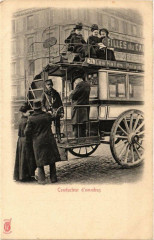 Carte postale ancienne Paris Conducteur d'omnibus
                                                                     à Paris
                                