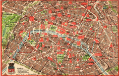 Paris carte map de Paris à Paris