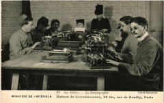 Carte postale ancienne Maison de Convalescence - rue de Reuilly - Les Métiers - La Dactylographie
                                                                     à Paris 12e
                                