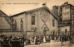 Carte postale ancienne Eglise Saint-Eloi - Rue de Reuilly
                                                                     à Paris 12e
                                
