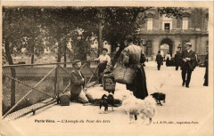 Carte postale ancienne L'Aveugle du Pont des Arts
                                                                     à Paris 1er
                                