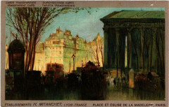 Paris (8e) Place et Eglise de La Madeleine à Paris 8e