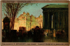 Paris (8e) Place et Eglise de La Madeleine à Paris 8e