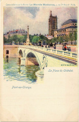 Paris 1e Pont-au-Change La Place du Chatelet à Paris 1er