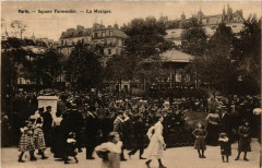 Carte postale ancienne Square Parmentier - La Musique
                                                                     à Paris 11e
                                