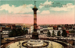 Paris (4e) Place de la Bastille et Colonne de Juillet -
																					75004 Paris 4e
																			