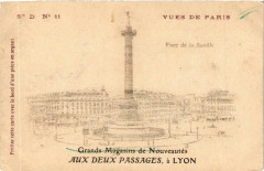 Vue de Paris - Place de la Bastille à Paris 12e
