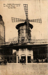 Carte postale ancienne Montmartre - Le Moulin Rouge
                                                                     à Paris 9e
                                