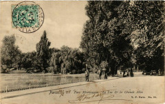 Carte postale ancienne Parc Montsouris - Le Lac et la Grande Allée
                                                                     à Paris 14e
                                