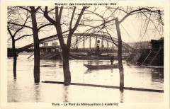 Souvenir des Inondations. Paris Pont du Metropolitain a Austerlitz -
																					75000 Paris
																			