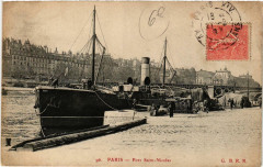 Paris (1e) Port Saint-Nicolas à Paris 1er