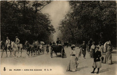Carte postale ancienne Allée des Acacias
                                                                     à Paris 16e
                                