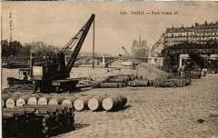 Carte postale ancienne Paris (4e) Port Henri Iv
                                                                     à Paris 4e
                                