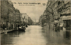 Paris Venise Inondations 1910 Rue de Lyon à Paris