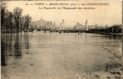 Paris Les Inondations 20 Passerelle de l'Esplanade des Invalides -
																					75000 Paris
																			
