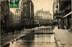 Paris La Grande Crue de la Seine 1910 Rue Lagrange à Paris