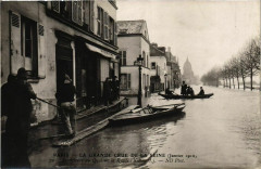 Paris La Grande Crue de la Seine 1910 Quai de la Rapée à Paris