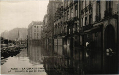 Paris La Grande Crue de la Seine 1910 Quai des Grands Augustins à Paris