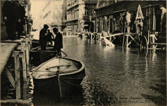 Paris La Grande Crue de la Seine 1910 Rue de Bellechasse à Paris