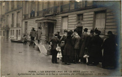 Paris La Grande Crue de la Seine 1910 Rue de Constantine à Paris