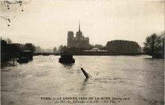 Paris La Grande Crue de la Seine 1910 Port des Tournelles à Paris