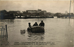 Paris La Grande Crue de la Seine 1910 Port Saint-Bernard à Paris