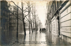 Paris La Grande Crue de la Seine 1910 Boulevard Haussmann à Paris
