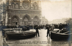 Paris La Grande Crue de la Seine 1910 Parvis du N - D à Paris