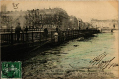Paris La grande Crue de la Seine 1910 Pont d'Arcole à Paris