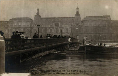 Paris La Grande Crue de la Seine 1910 Pont du Carrousel à Paris