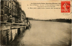 Paris La Crue de la Seine 1910 Quai de Bethune à Paris