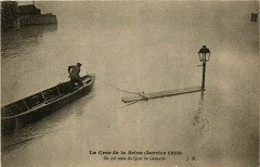 Carte postale ancienne La Crue de la Seine (Janvier 1910) - Ce qui reste du Quai de Grenelle
                                                                     à Paris 15e
                                