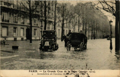 Paris La Grande Crue de la Seine 1910 Avenue Bosquet à Paris