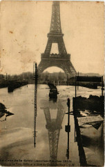 Paris La Crue de la Seine 1910 La Tour Eiffel à Paris