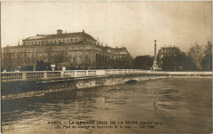 Paris La Grande Crue 1910 Le Pont u Change à Paris