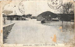 Carte postale ancienne Janvier 1910 - Porte du Point-du-Jour
                                                                     à Paris 16e
                                