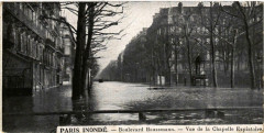 Paris Inonde 1910 Boulevard Haussmann à Paris