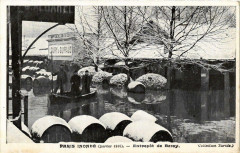 Paris Inonde 1910 Entrepot de Bercy à Paris