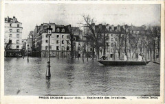 Paris Inonde 1910 Esplanade des Invalides à Paris