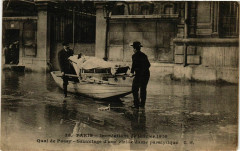 Paris Inondations de Paris 1910 Quai de Passy à Paris