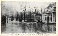 Paris Inonde 1910 Champs Elysées Restaurant Ledoyen à Paris